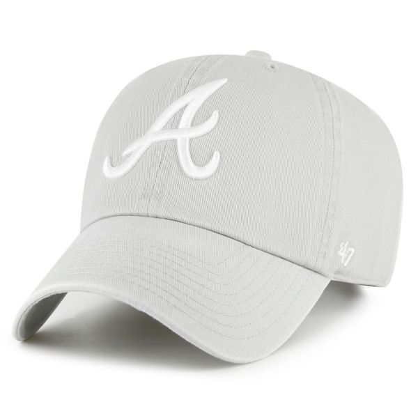 47 Brand Relaxed Fit Cap - CLEAN UP Atlanta Braves gris