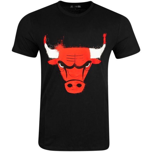 New Era NBA Shirt - SPRAY Chicago Bulls schwarz