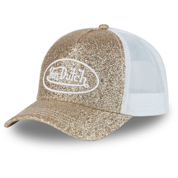 Von Dutch Damen Mesh Trucker Cap - GLITTER gold