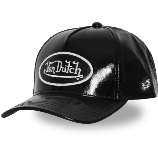 Von Dutch Damen Mesh Trucker Cap - SHINY VINYL schwarz