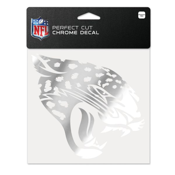 NFL Decal Sticker 15x15cm - CHROME Jacksonville Jaguars