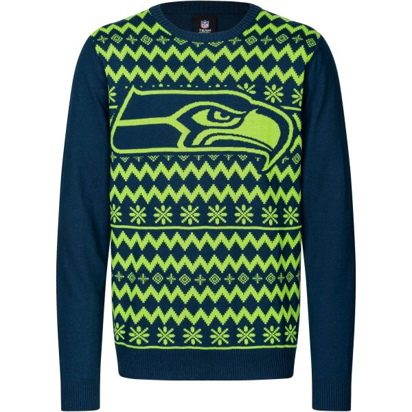 NFL Winter Sweater XMAS Knit Pullover - Seattle Seahawks