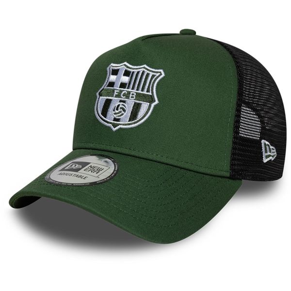 New Era Adjustable Trucker Cap - FC Barcelona forest green