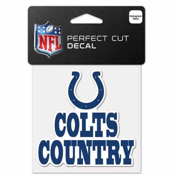 NFL Perfect Cut 10x10cm Decal Indianapolis Colts SLOGAN