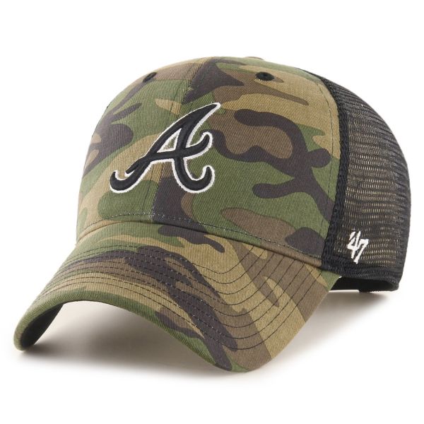 47 Brand Trucker Cap - BRANSON Atlanta Braves wood camo