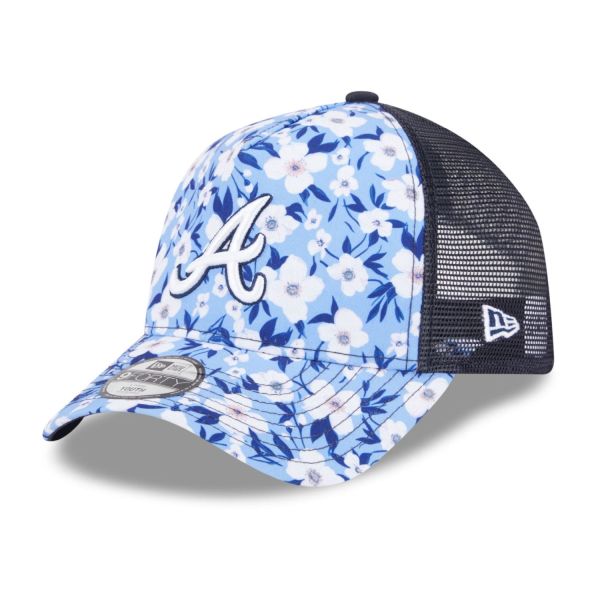 New Era 9Forty Kids Trucker Cap - FLORAL Atlanta Braves