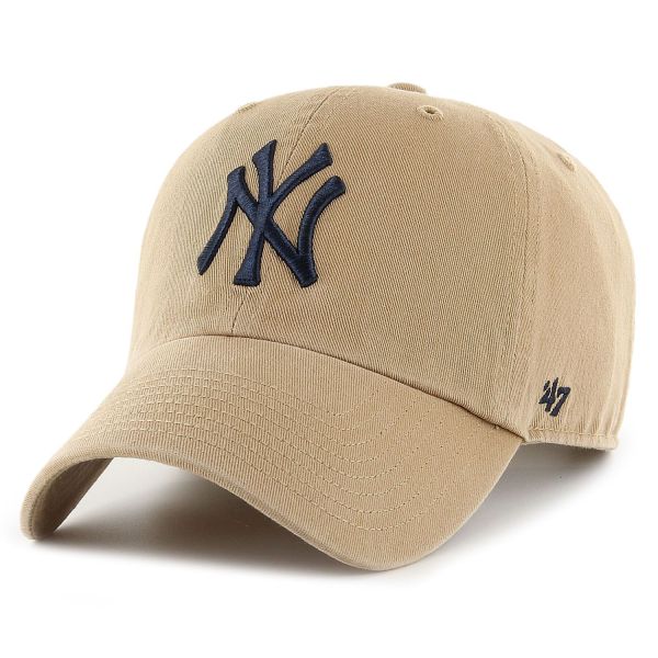 47 Brand Adjustable Cap - CLEAN UP New York Yankees khaki