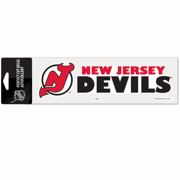 NHL Perfect Cut Aufkleber 8x25cm New Jersey Devils