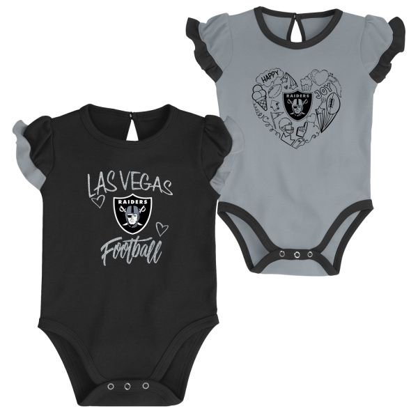 NFL Mädchen Baby 2er Body-Set Las Vegas Raiders