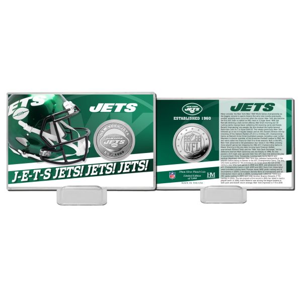 NFL Team History Silver Coin Card - New York Jets