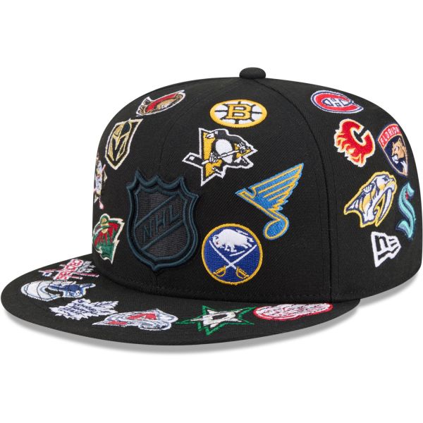 New Era 59Fifty Fitted Cap - NHL ALL OVER PATCHES schwarz