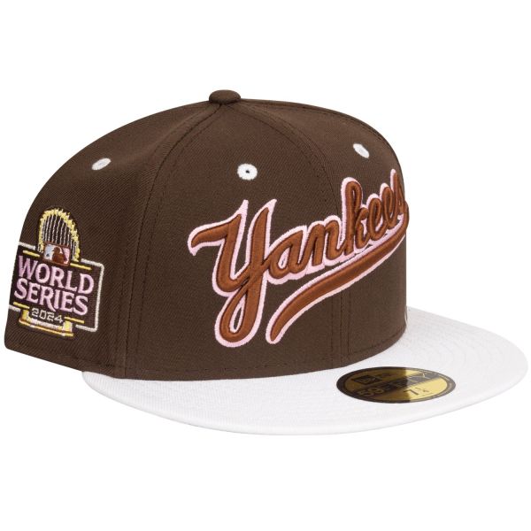 New Era 59Fifty Fitted Cap - SCRIPT New York Yankees walnut