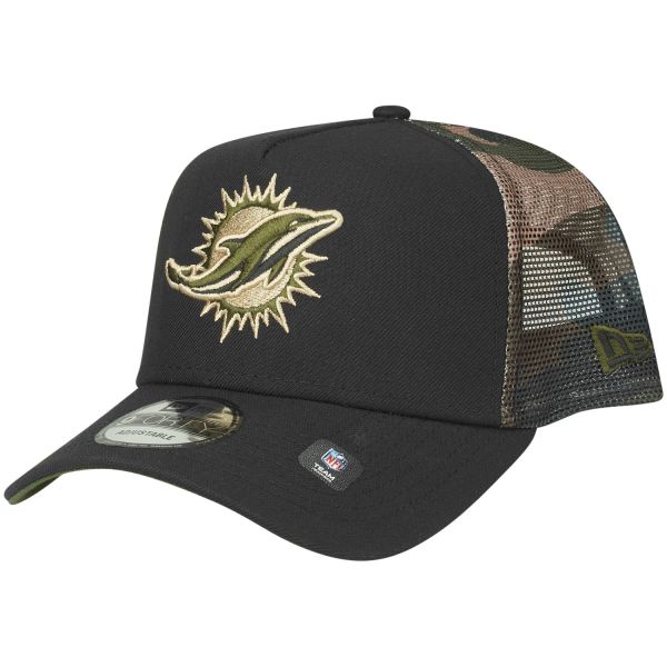 New Era Snapback Trucker Cap - Miami Dolphins wood camo