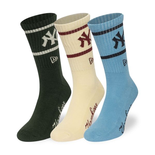 New Era Unisex Chaussettes - CREW New York Yankees 3er Pack