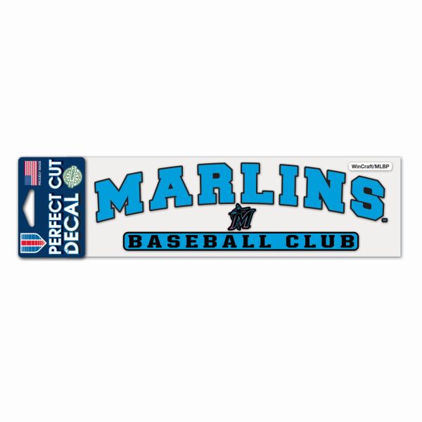 MLB Perfect Cut Aufkleber 8x25cm Miami Marlins