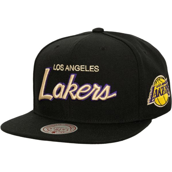 Mitchell & Ness Snapback Cap CREAM SCRIPT Los Angeles Lakers