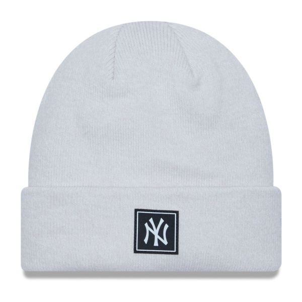 New Era Bonnet d'hiver Beanie - PATCH New York Yankees stone
