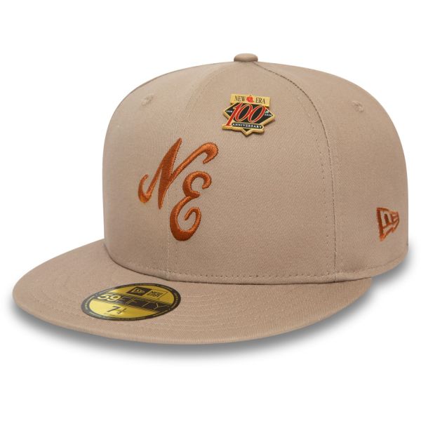 New Era 59Fifty Fitted Cap - BRAND SCRIPT 100 PIN ash brown