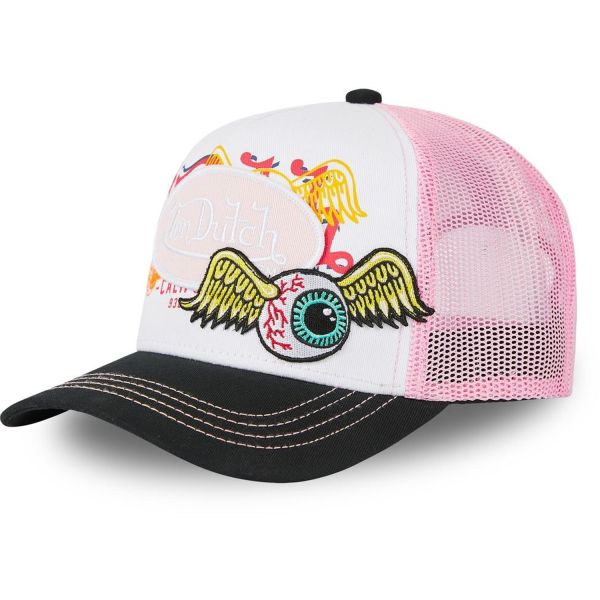 Von Dutch Trucker Mesh Snapback Cap - EYE WINGS PATCH