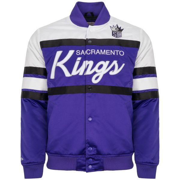 M&N Heavyweight Satin Jacket - SCRIPT Sacramento Kings