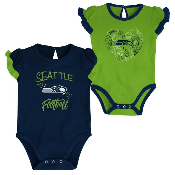 NFL Girls Infant 2pcs Bodysuit-Set Seattle Seahawks