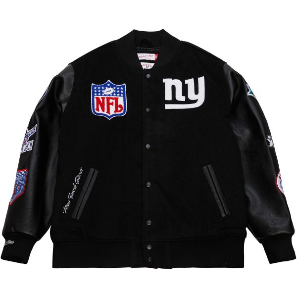 Mitchell & Ness Varsity Jacke BLACKOUT New York Giants