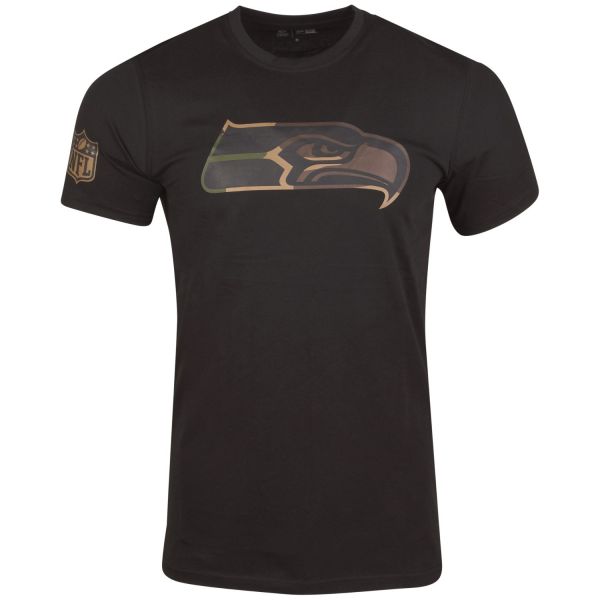 New Era Shirt - NFL Seattle Seahawks schwarz / wood camo