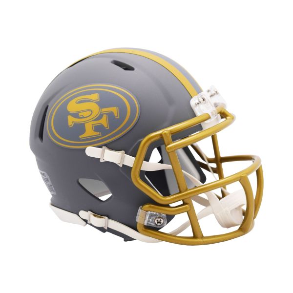 Riddell Speed Mini Football Helm - SLATE San Francisco 49ers