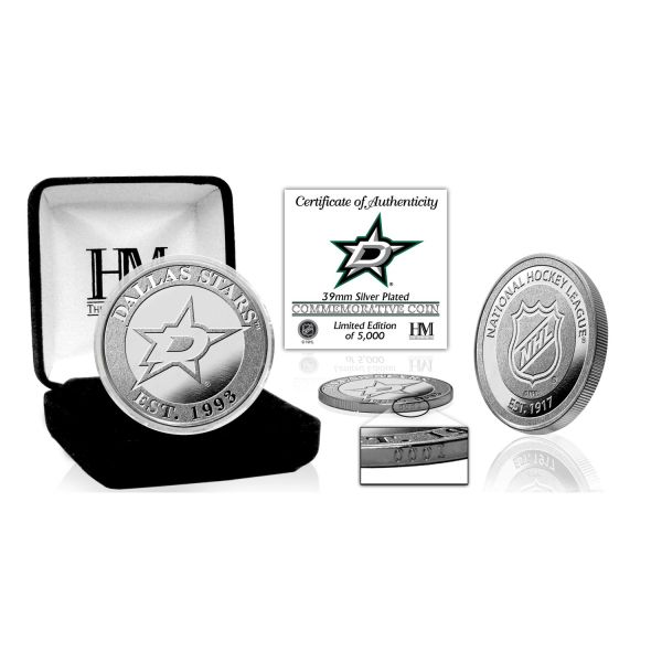 Dallas Stars NHL Commemorative Coin (39mm) silver