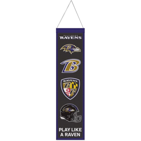 Baltimore Ravens EVOLUTION NFL Wool Banner 80x20cm