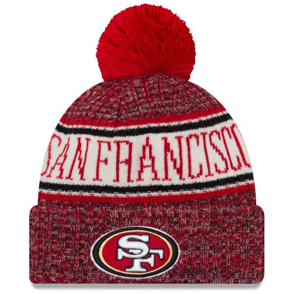 New Era NFL Sideline Knit Bobble Beanie San Francisco 49ers