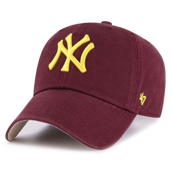 47 Brand Strapback Cap - CLEAN UP New York Yankees maroon