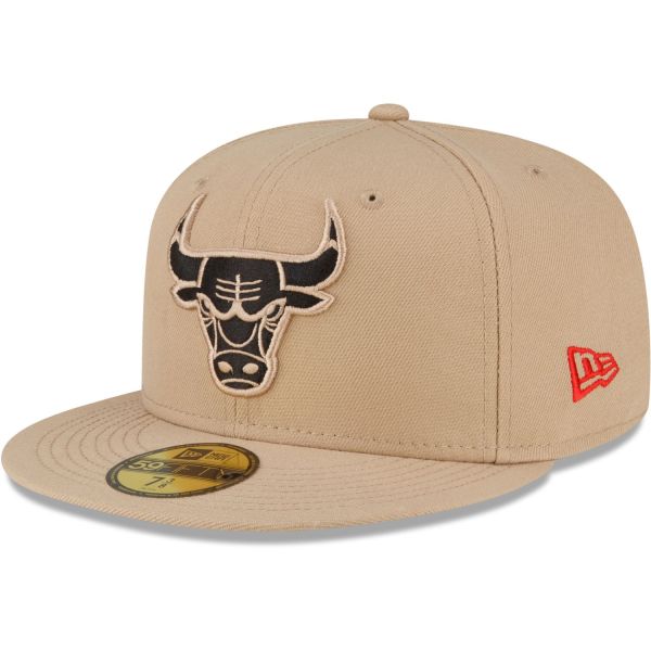 New Era 59Fifty Fitted Cap - NBA Chicago Bulls camel beige