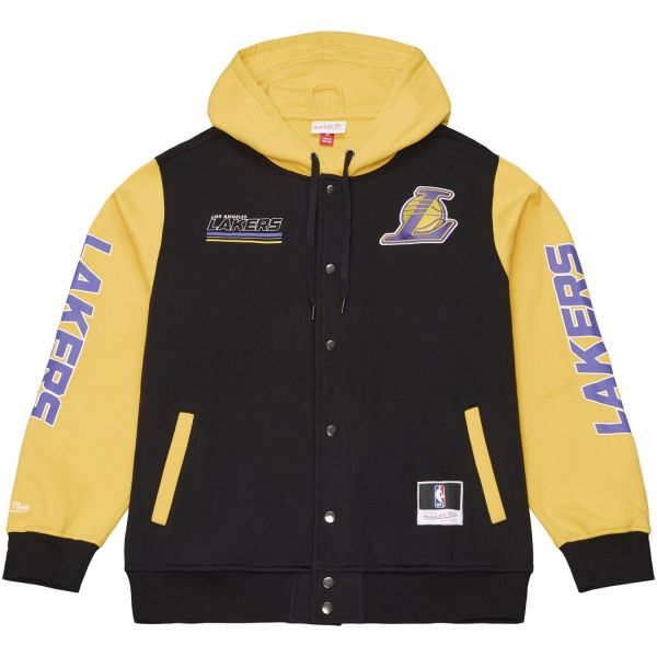 M&N Midweight Hooded Fleece Jacke - Los Angeles Lakers