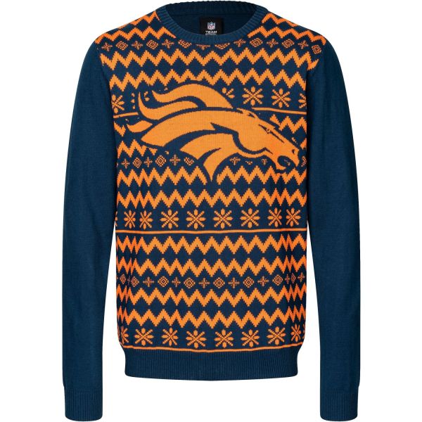 NFL Winter Sweater XMAS Knit Pullover - Denver Broncos