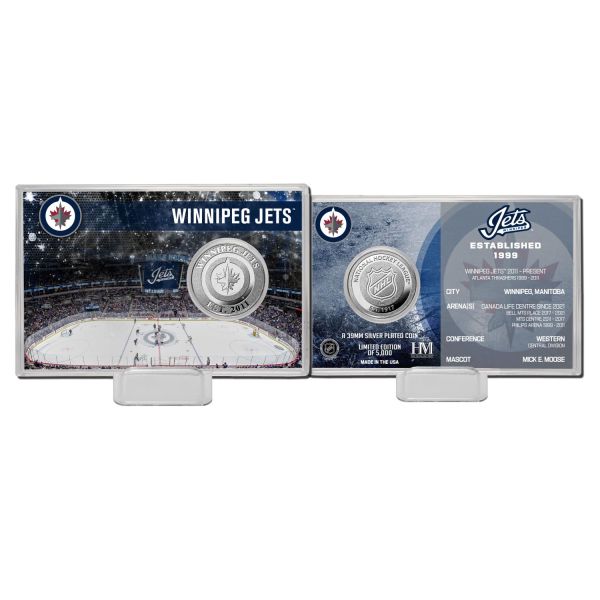 NHL Team History Silver Coin Card - Winnipeg Jets