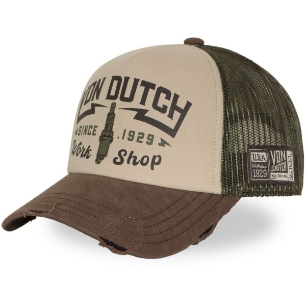 Von Dutch Trucker Mesh Snapback Cap - WORK SHOP