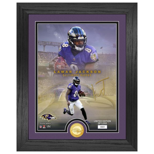 Lamar Jackson Baltimore Ravens NFL Signature Coin Bild