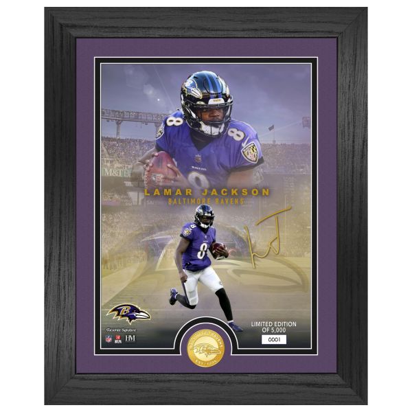 Lamar Jackson Baltimore Ravens NFL Signature Coin Photo Mint