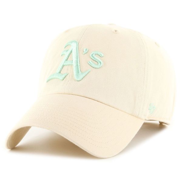 47 Brand Strapback Cap - CLEAN UP Oakland Athletics natural