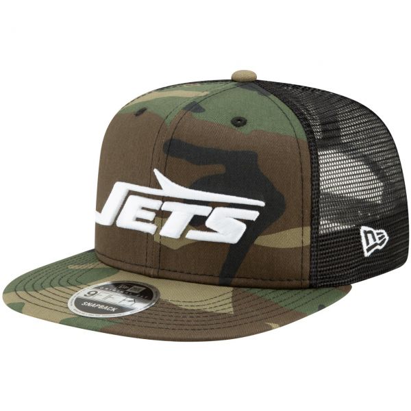 Throwback New York Jets Mesh 9Fifty Snapback Cap wood camo