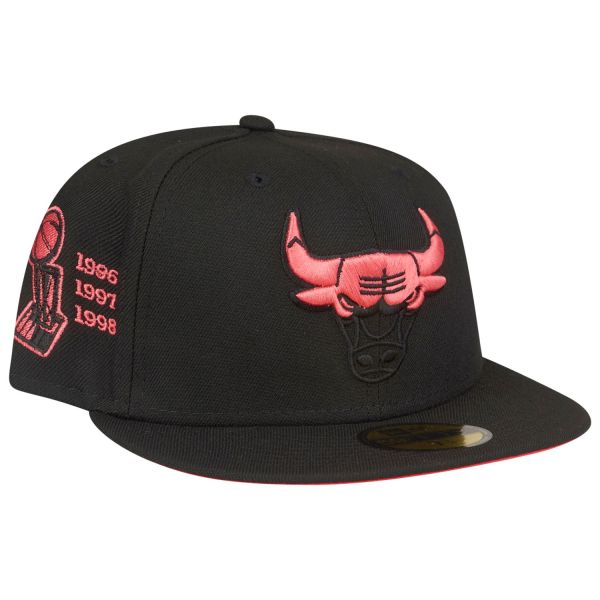 New Era 59Fifty Fitted Cap - LAVA RED Chicago Bulls