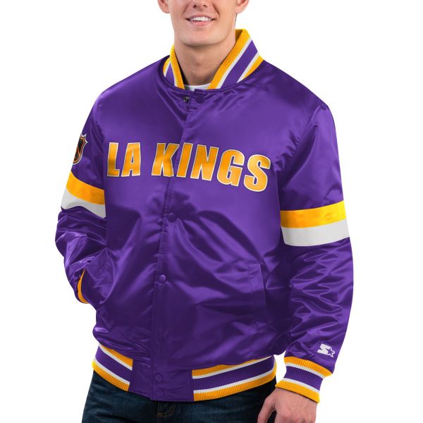 STARTER NHL Los Angeles Kings DIVE PLAY Varsity Satin Veste