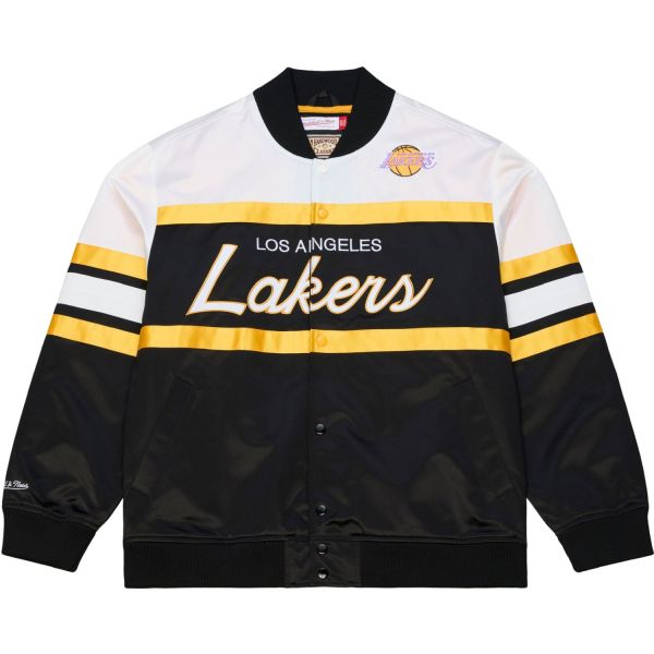 M&N Midweight Satin Varsity Veste - Los Angeles Lakers