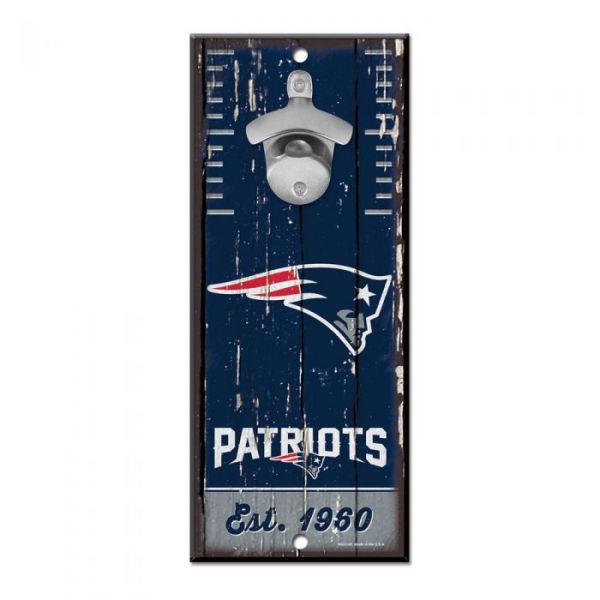 Wincraft BOTTLE OPENER Plaque de bois - New England Patriots