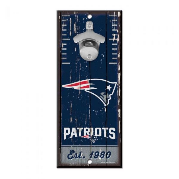 Wincraft BOTTLE OPENER Wood Sign - NFL New England Patriots