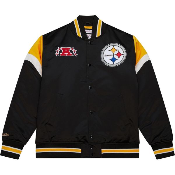 M&N Heavyweight Satin Jacket NFL Pittsburgh Steelers