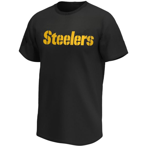 Pittsburgh Steelers NFL T-Shirt Iconic Wordmark schwarz