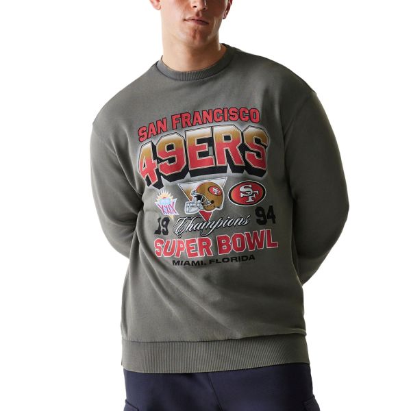 New Era NFL Washed Oversized Pullover - San Francisco 49ers