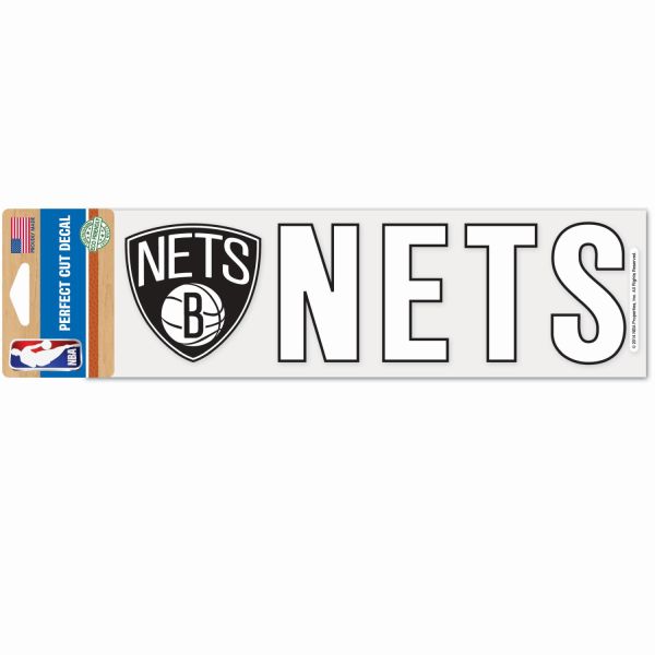 NBA Perfect Cut Autocollant 8x25cm Brooklyn Nets